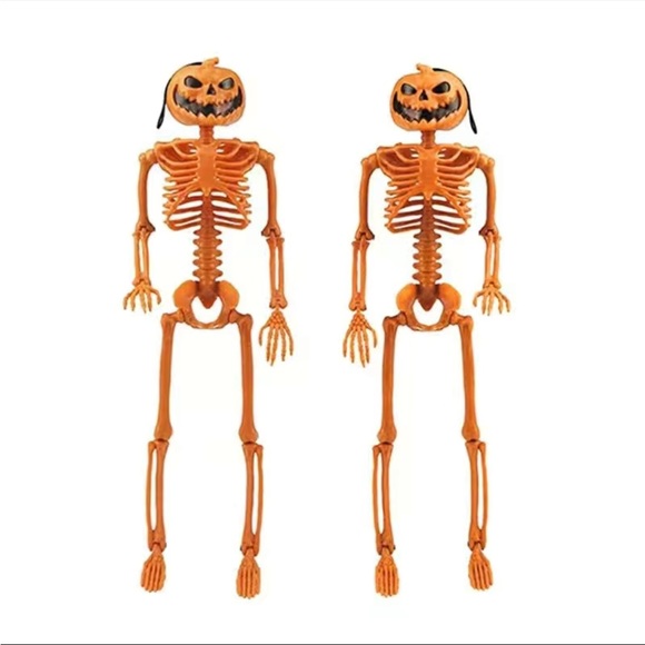 Sophia Shop Accessories - Pumpkin Head Skeleton Halloween Decorations Set of 2